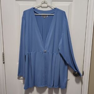 Women's Blue Long Sleeve Blouse